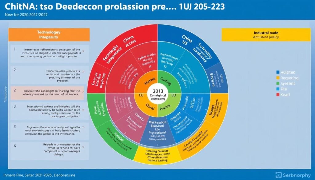 Grafik perbandingan strategi perdagangan China, AS, dan UE pasca-2025 Grafik perbandingan strategi perdagangan China, AS, dan UE pasca-2025