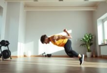 Seseorang melakukan latihan HIIT durasi pendek efektif dengan gerakan burpee