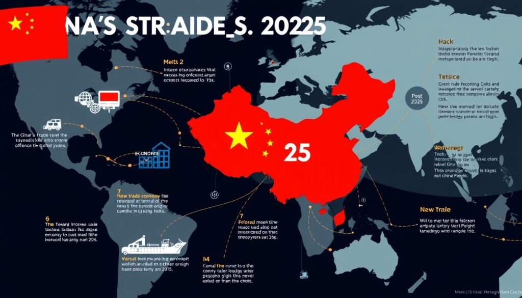 Visualisasi kesimpulan tentang implikasi Strategi Perdagangan China pasca-2025 untuk ekonomi global Visualisasi kesimpulan tentang implikasi Strategi Perdagangan China pasca-2025 untuk ekonomi global